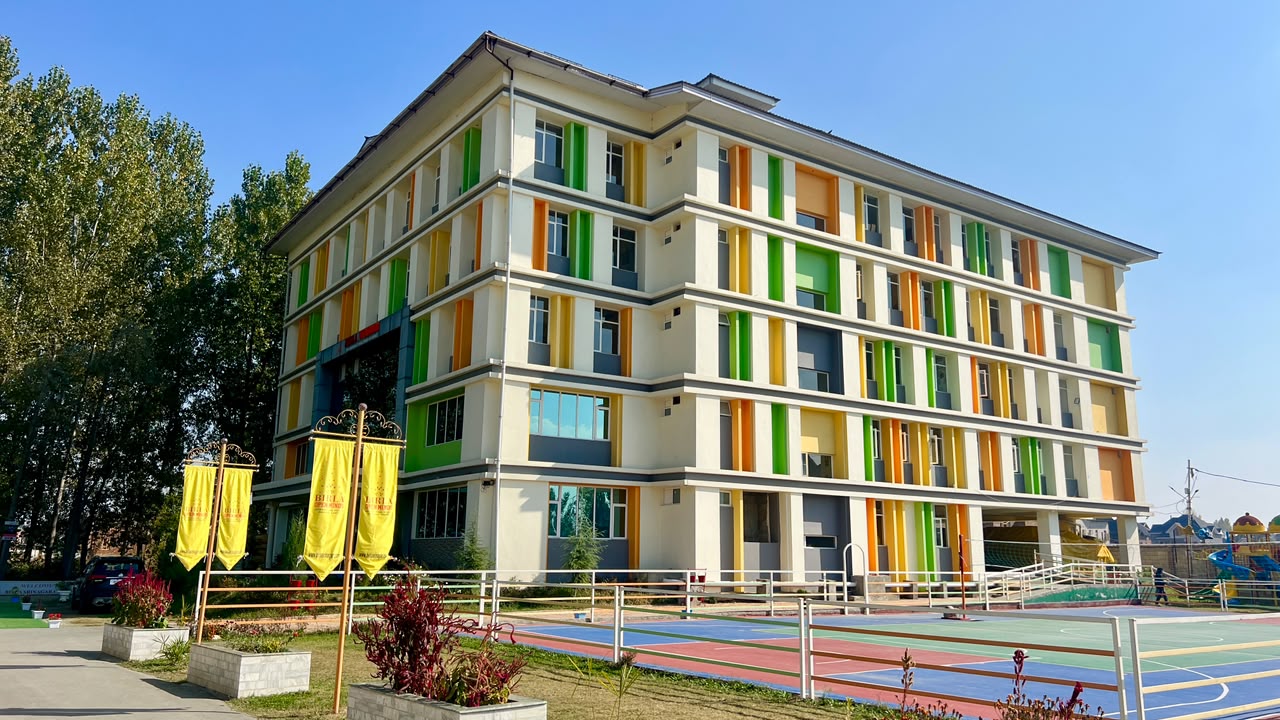 Campus building of Birla Open Minds International School, HMT Srinagar